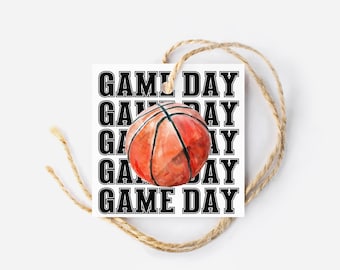 Printable Basketball Game Day Treat Tags, Game Day Snack Tags, Sport Party Favor Tags, Basketball Party Decor, Sports Team Snacks Gift Tag
