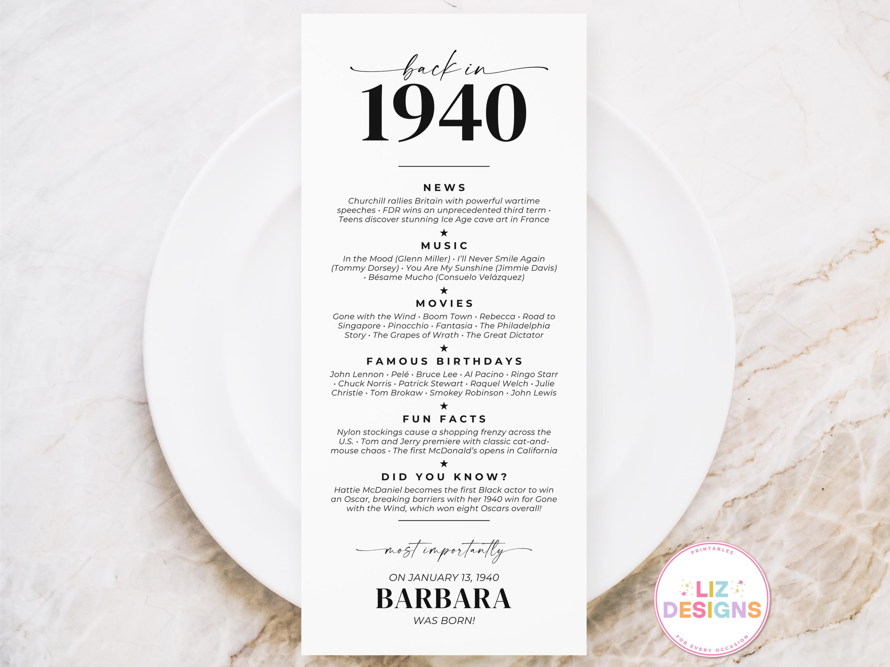 Geburtstagsposter 1946 – Vintage-Design, DIN A4, 400 G/m², Personalisiertes Geschenk Für Geburtsjahr 1946