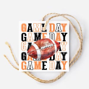 Printable Football Game Day Treat Tags, Game Day Snack Tags, Sport Party Favor Tags, Football Party Decorations, Sports Team Snacks Gift Tag