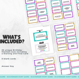 Birthday Indoor Scavenger Hunt Game for Kids and Teens, Fun Printable ...