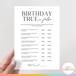 Verjaardag waar of niet waar-spel, leuke triviaquiz, verjaardagsfeestspellen, feit of fictie, popquiz-feestspel, spellen voor volwassenen en tieners