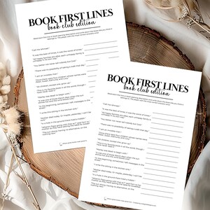 Book Club Icebreaker, Printable Book Club Trivia, Book Club Discussion ...