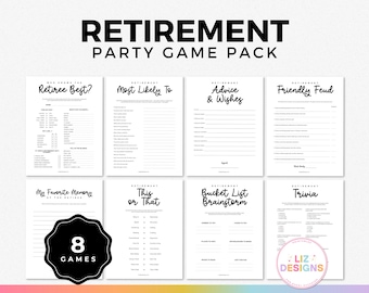 Retirement Party Games Bundle, Printable Office Party Games, Retirement Trivia, Icebreaker Games, Find the Guest Bingo, Friendly Feud