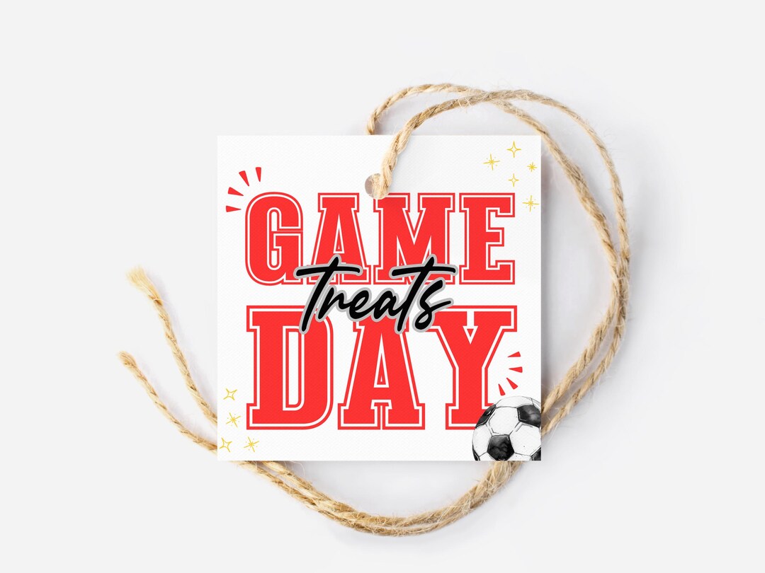 Printable Soccer Game Day Treat Tags, Game Day Snack Bag Tags, Sport ...