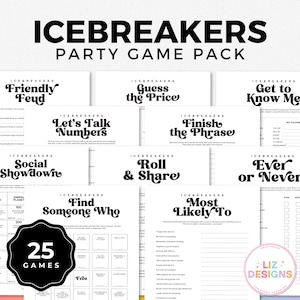 Get to Know You Icebreaker, Find Someone Who Bingo, Conversation Starters, Dinner Party Table Games, Roll and Tell, Icebreaker Trivia
