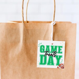 Football Game Day Treat Bag Favor Tags, Game Day Team Snacks, Touchdown ...
