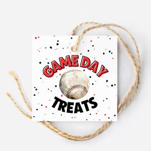 Druckbare Baseball Spiel Tag Snack Tags, Baseball Leckerli Tags, Team Snacks Tag, Viel Glück Geschenkanhänger, Baseball Party Favor, Sport Team Tags