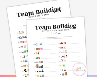 Office Team Building Emoji Game, Workplace Coworker Games, Staff Appreciation Meeting Games,  Office Icebreaker Party Trivia, Happy Hour