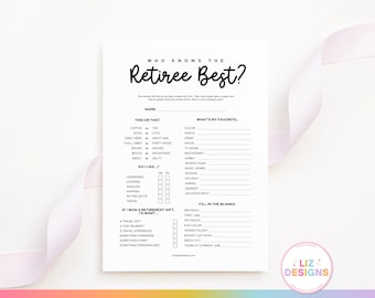 Who Knows the Retiree Best, Retirement Party Games, Retirement Trivia, Team Building Ideas, Fun Retiree Activities, Work Party Icebreakers