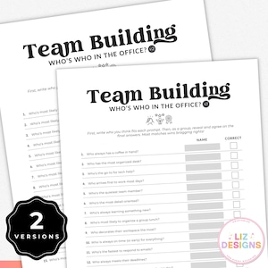 Team Building Games, How Well Do You Know Your Team, Office Coworker Quiz, Staff Meeting Trivia, Printable Icebreaker Party Game, Happy Hour