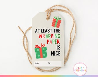 Funny Christmas Gift Tags, Printable Sarcastic Holiday Labels, Humorous Gift Tags for Secret Santa and Gag Gifts