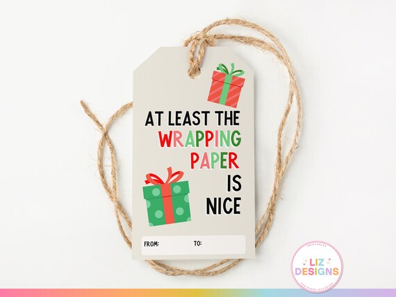 Funny Christmas Gift Tags, Printable Sarcastic Holiday Labels, Humorous Gift Tags for Secret Santa and Gag Gifts