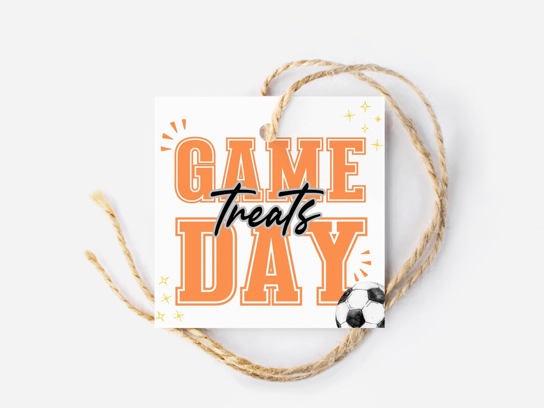 Printable Soccer Game Day Treat Tags, Game Day Snack Bag Tags, Sport ...