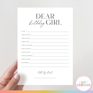 Beste feestvarken Afdrukbaar, kaart met wensen en advies voor verjaardagsfeestje, deel een geheugenkaart, cadeau verjaardagsmeisje, woorden van liefde, speciale herinneringen