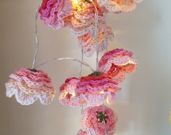 Gehaakte bloemverlichting