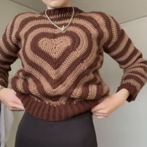 Crochet Heart Sweater
