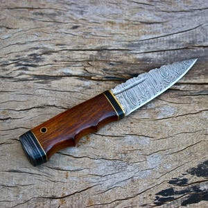 Custom Hand Forged Damascus Steel Scottish Dirk Celtic Sgian Dubh Knife
