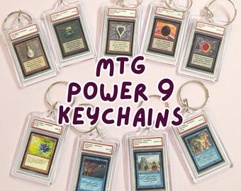 TCG (Trading Card Game) POWER 9 MTG keychain