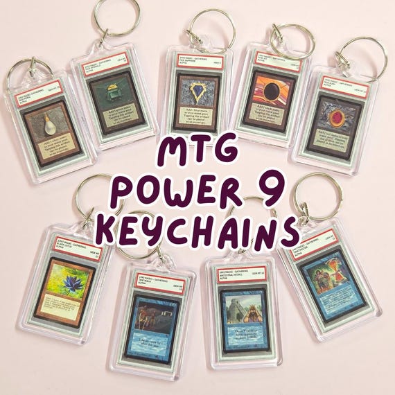 TCG (trading Card Game) POWER 9 MTG Keychain - Etsy