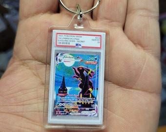 Umbreon VMAX (Alternate Art Secret) evolving skies psa| miniature graded card | keyring (NOT ACTUAL card) novelty gift