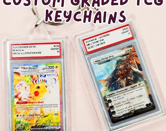 Custom Graded TCG (Trading Card Game) keychain