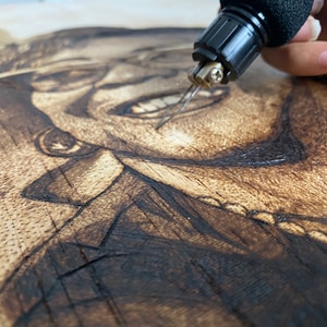 Custom Art Portrait Woodburning Decor