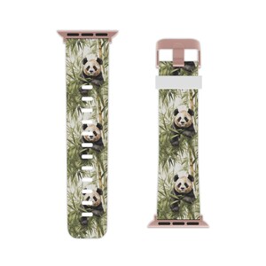 Panda Bear on Bamboo Watch Band for Apple Watch