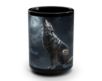 Personalized Howling Wolf Mug