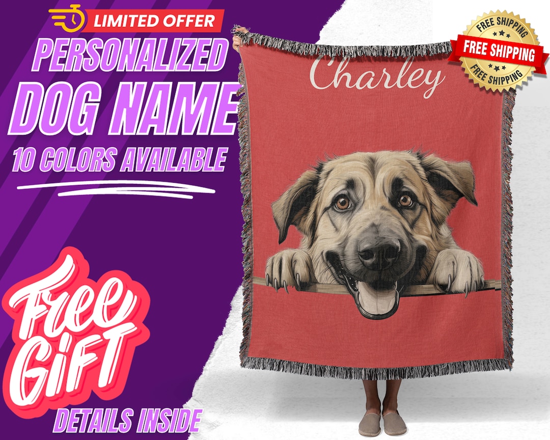 Anatolian Shepherd Custom Dog Blanket Name Custom Dog Etsy