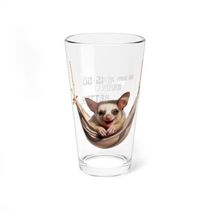 Cute Sugar Glider Glass, 16oz