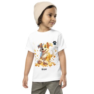 T-shirt met korte mouwen voor peuters, schattige bende, schattige cartoonhond, designerpups