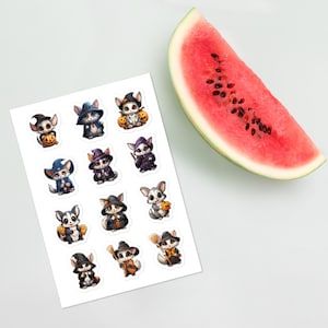 Sticker sheet sugar glider stickers, halloween sugar gliders, wizard sugar glider, halloween sugar glider stickers