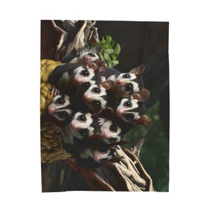 Sugar Glider Velveteen Plush Deken, schattige suikerzweefvliegtuigen
