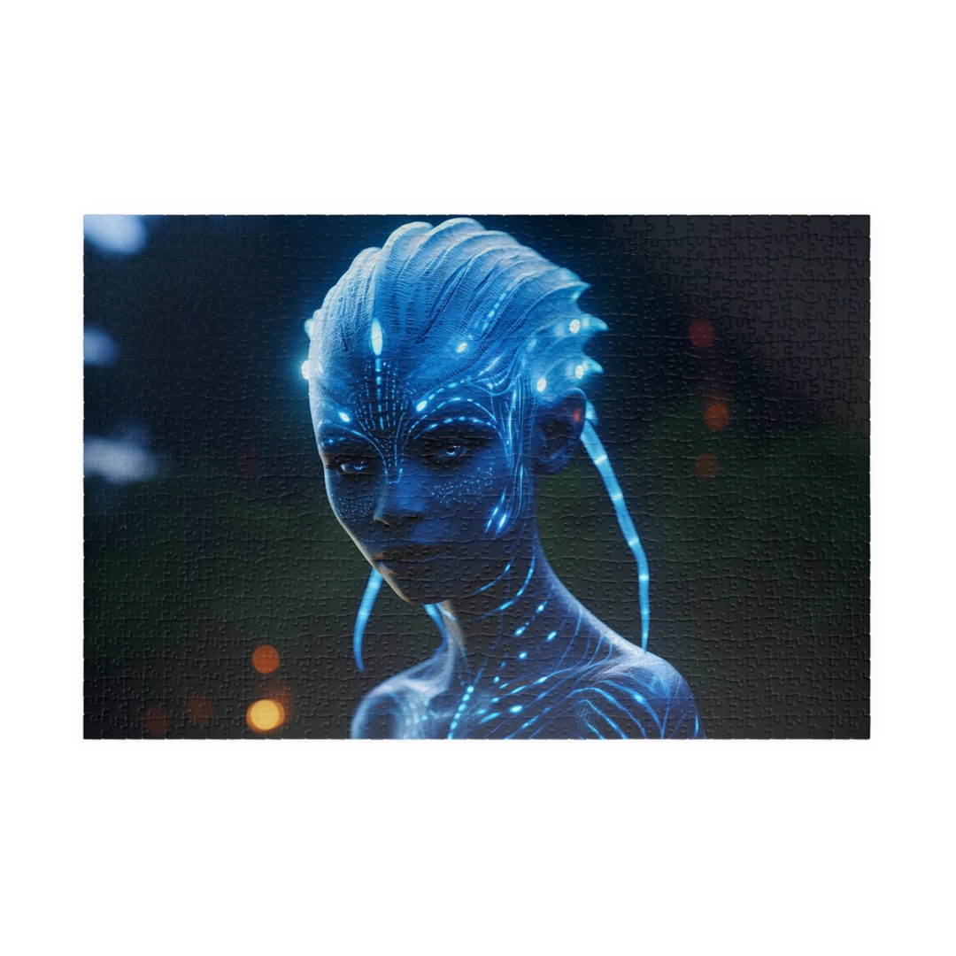 Blue Alien Puzzle (110, 252, 500, 1014-piece) Cool Blue Alien - Etsy