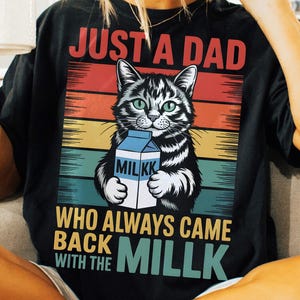 Just A Dad Who Always Came Back With The Milk Png, Funny Fathers Day Png, Came Back With The Milk Png, Retro Dad Raccoon Png, Sublimation