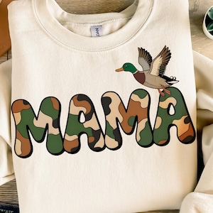 Camo Mama Png, Camo Duck Mama T-shirt Design, Hunting Mama Png, Retro Camo Mama Sublimation, Mother’s Day Png, Duck Hunter, Digital Download