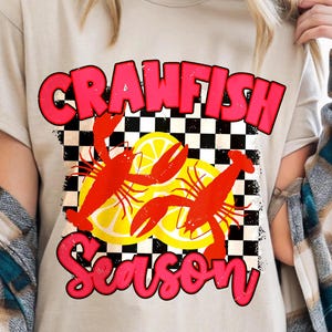 Crawfish Season Png, Crawfish Season Preppy, Retro Checkered Png, Funny Crawfish Png, Crawfish Lover Png, Preppy Png, Sublimation
