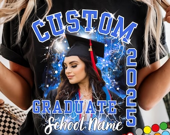 Custom Graduation Png, Custom Photo Graduate Png, Family Graduation 2025 Design, Class of 2025 Png,  Personalized Graduation Shirt Design