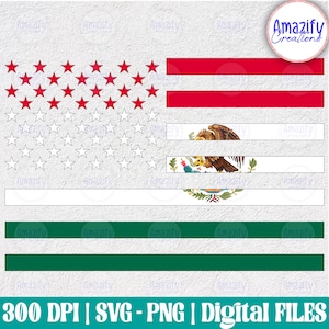 USA Mexican Flag Svg Png, Mexican Patriotic Png, American Mexican Flag Digital Download, Usa Mexico Sublimation Design,Mexicana Latino Pride