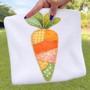 Patchwork Easter Carrots PNG, Trendy Easter Png, Patchwork DTF Sublimation, Spring Patchwork Design, Cottage Core Decor Digital Download Png