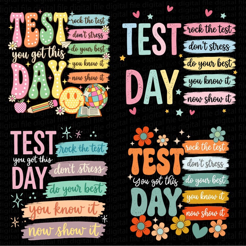 Testdag png-paket, lärare png, statliga prov, testkoordinatorskjortdesign, lärare för slutprovsveckan png, motiverande inspiration png bild 1