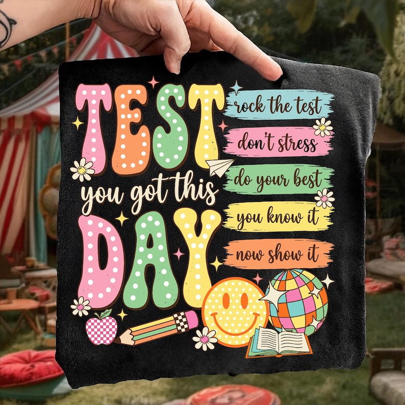 Testdag png-paket, lärare png, statliga prov, testkoordinatorskjortdesign, lärare för slutprovsveckan png, motiverande inspiration png bild 2