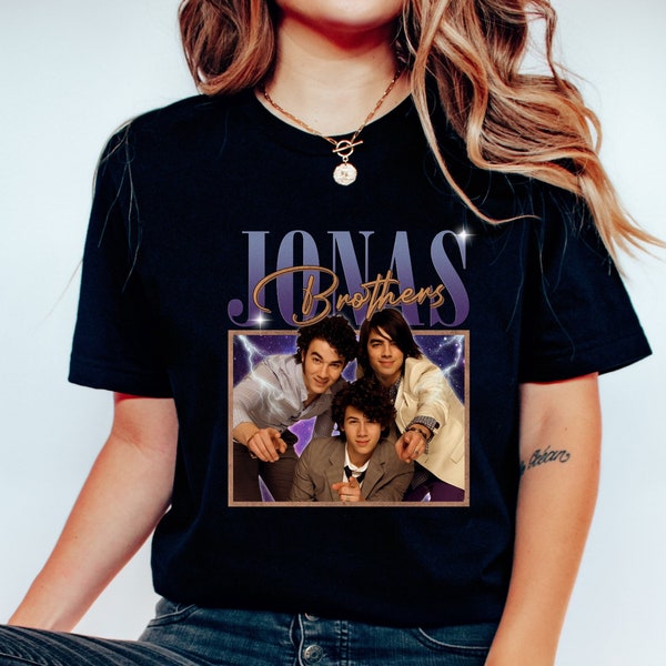 Jonas Brothers Vintage T-Shirt, Jonas Five Albums One Night Tour Shirt, Jonas Brothers, Jonas 90's Tee