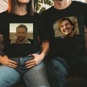 Pedro Pascal Nick Cage Meme Funny tee, Pedro Pascal Couple Matching Gift, Couple Shirt, Best Friends Matching Shirt