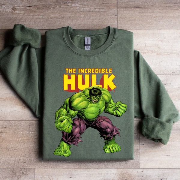 Unisex Vintage 90s The Incredible Hulk Sweatshirt, Retro Marvel Hoodie, The Incredible Hulk Hooded Sweatshirt, Marvel Comic Shirt