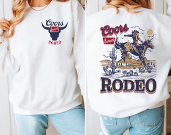 Coors Banquet Rodeo Sweatshirt & Hoodie, Retro Coors Cowboy Sweater, The Original Coors Cowboy Hoodie, Western Sweater, Country Girl Hoodie