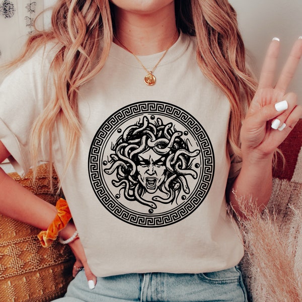 Medusa Snake Face T-Shirt, Goddess Medusa T-Shirt, Greek Mythology Shirt, Snakes Head Witch Shirt, Mythology Shirt, Witchy Woman Shirt