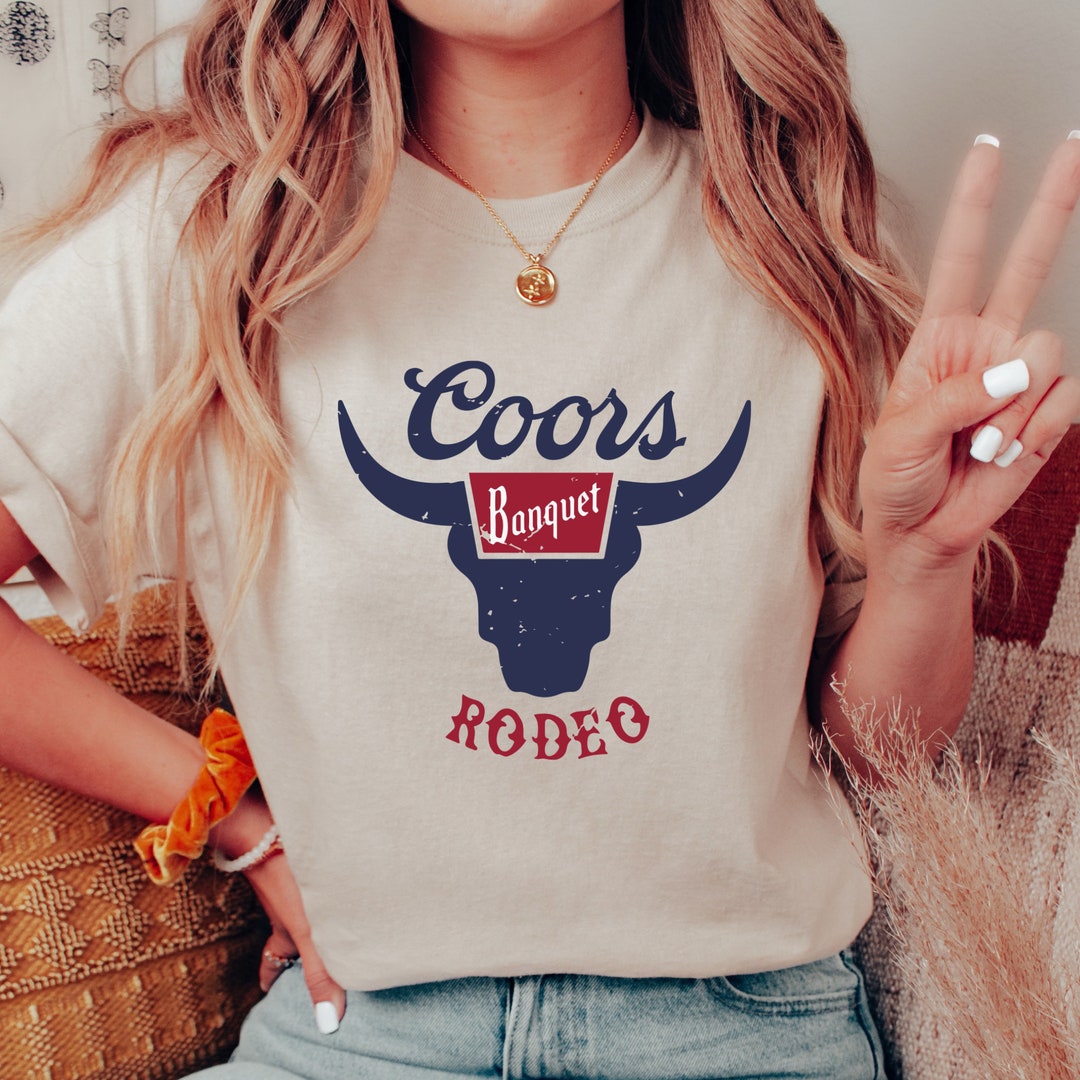 Coors Banquet Rodeo Tshirt, Retro Coors Cowboytshirt, the Original