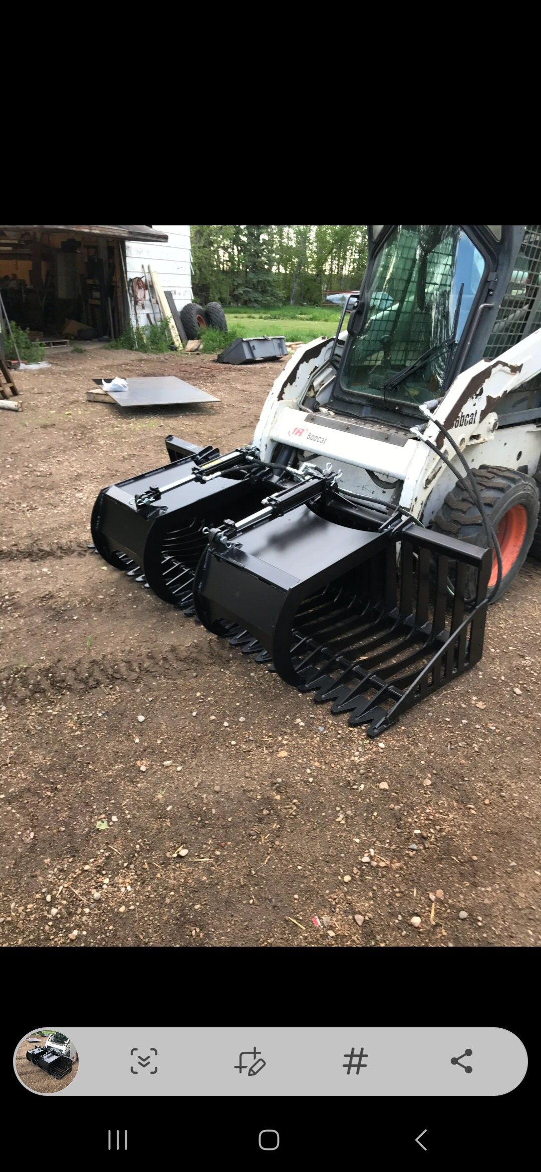 Grapple Bucket, Skeleton, Dxf, Skid Steer Etsy