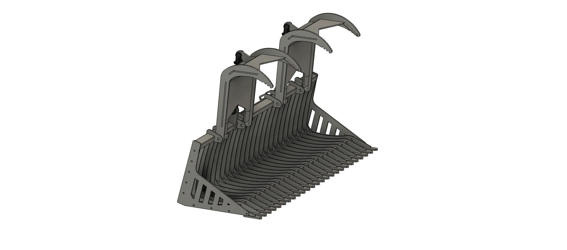 Grapple Bucket, Skeleton, Dxf, Skid Steer Etsy